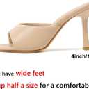 Mostrin Kitten Heels for Women Round Toe Heels With Bow Vintage Mules Sexy Slip on Stiletto Backless Sandals for Party Daily, Size 11