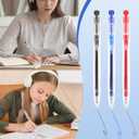 4 x WY WENYUAN 12 Pcs Gel Pens, 1.0mm Bold Point Black & Red & Blue Pens, Quick Drying Gel Ink Pens for Smooth Writing, Retractable Ballpoint Pens for School, Office, Journaling, Note Taking