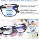 CLASAGA Progressive Multifocus Reading Glasses for Women, Pattern Print Blue Light Block Stylish Ladies Computer Readers