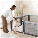 Sweeby Baby Playpen, 79x71 Inch Baby Gate Playpens for Babies and Toddlers, Extra Large Playpen with Door Play Yard for Fence Indoor and Outdoor Play Pen,Space Gray