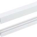 uxcell 4Set White Plastic Sliding Door Track, Sliding Glass Window Track for 1/8" Thick Panels, for Closet Glass Cabinets Door Track (3Ft Long)