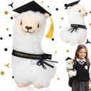Lenwen Graduation Llama Plush Stuffed Animal Toy for Kids Stuffed Llama with Graduation Cap Diploma Sash for Class of 2025 Congrats Grad Party Gift Decor