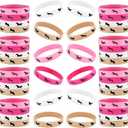 48 Pieces Horse Party Rubber Bracelets Horse Favors Rubber Bracelets Derby Day Horse Bracelets Silicone Horse Wristbands for Horse Lovers Birthday Party Favors Supplies (Mixed Colors)