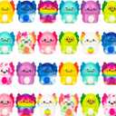 24 Pack Axolotl Slow Squishy Toys Soft Stress Relief Fidgets Toys for Kids Boys Girls Party Favors Novelty Prizes