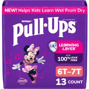 Pull-Ups Girls' Potty Training Pants, Size 6T-7T Training Underwear (55-75 lbs), 13 Count