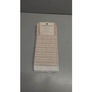 Hand Towels for Bathroom Set of 2 25x15 in White and Blush Striped Towels, Soft and Absorbent Decorative Bath Towels