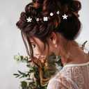 32pcs Mini Flower Hair Clips, White Pearl Hair Clips, Wedding Hair Barrettes, Cute Rhinestone Hairpins, Bridal Hair Accessories for Girls Women(4Styles)