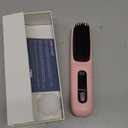 Go Brush Pro 2026, Portable Straightener Brush for Travel, with LCD Temperature Display, Fast Heating Cordless Mini Hair Brush (Pink)