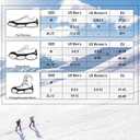 Cimkiz Crampons Ice Cleats Traction Snow Grips for Boots Shoes Women Men Anti Slip 19 Stainless Steel Spikes Safe Protect for Hiking Fishing Walking Climbing Mountaineering