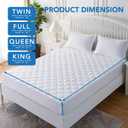 Queen Size Quilted Mattress Protector Ultra-Soft, Waterproof & Breathable Bed Cover | Moisture-Wicking Polyester Fabric | Sweat & Moisture Resistant (60 x 80)