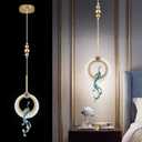 Modern Gold Pendant Light Acrylic Chandelier Dining Room Light Fixture Adjustable Hanging Ceiling Light Fixture for Kitchen Island Dining Room Living Room