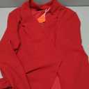 MINTLIMIT Women's Ruffle Hem Blazer Long Sleeve Hook Open Front Notched Collar Peplum Blazers Business Office Suit Jacket (Medium, Red)