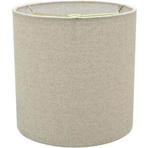Aspen Creative 31226A Transitional Drum (Cylinder) Shaped Spider Construction Lamp Shade in Ash Beige, 8" Wide (8" x 8" x 8")