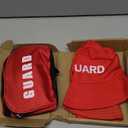 Tarpop Costume Set Including Red Bucket Hat, Fanny Pack, and Whistle with Lanyard for Cosplay Party