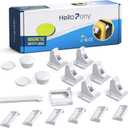 HELLOPONY Upgraded Magnetic Cabinet Locks (12Locks and 3 Keys) Baby Proofing Cabinet Lock for Child Safety, No Drilling or Tools Needed