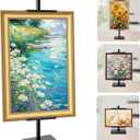 AZEAM Tabletop Easel Stand, Adjustable Poster Stand for Frames up to 29" , Black Metal Standing Easel Display Stand for Art Signs Photos, Framed Artwork Display Easel Stands for Home Events