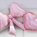 Bow Pillow - Big Bow Throw Pillow - Bow Shaped Pillow - Silky Satin - Coquette Decor - Bow Room Decor - Pink Bow Pillow - Bow Nursery Decor - Pink Room Decor