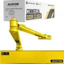 Heavy Duty, Commercial Door Closer D8000DA, ANSI Grade 1, UL 3 Hour Fire Rated, ADA Compliant, Delayed Action, Adjustable Spring Size 1-6 for Doors(44-330LB/30-60 in), Indoor/Outdoor (Brass Gold)