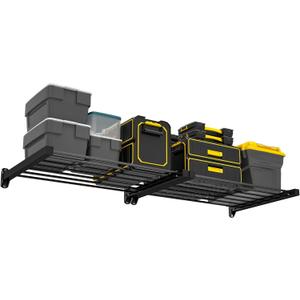 Ultrawall Garage Wall Shelves 33in x 24in, Heavy Duty Wall Mounted Storage Shelves for Storage Bins, Holds Up to 350Lbs, 2 Pack, Black