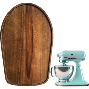 Acacia Wood Mixer Slider Mat for Kitchen Aid 4.5-5 Qt Tilt-Head Stand Mixer Kitchen Appliance Slider Tray Countertop Storage Attachments