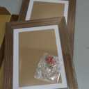 6x8 Picture Frame Set of 2 - Wood Frame with Real Glass, Display 5x7 with Mat or 6x8 without Mat, Photo Frame for Wall or Tabletop Display (Rustic Brown)