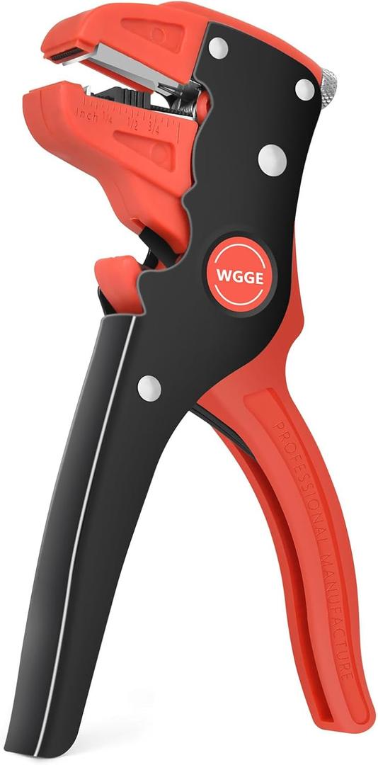 WGGE Automatic Wire Stripper and Cutter, 2 IN 1 Wire Stripper Tool, Adjustable 10-24 AWG Electrical Cable Wire Stripping Tool for Electronic and Automotive Repair, Eagle Nose Pliers (7-Inch) WGGE Automatic Wire Stripper and Cutter, 2 IN 1 Wire Stripper Tool, Adjustable 10-24 AWG Electrical Cable Wire Stripping Tool for Electronic and Automotive Repair, Eagle Nose Pliers (7-Inch)