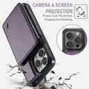 Vinich for iPhone 14 Pro Wallet Case with Card Holder, RFID Blocking Credit Slots Kickstand Shockproof Phone Cover Fit for iPhone 14 Pro 6.1" Purple