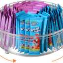 9.8" Lazy Susan Turntable Organizer, Clear Acrylic Spinning Shelf with Raised Edge - 360 Rotating for Fridge, Cabinet, Counter - Storage for Spices, Cosmetics, Food (4-Sections) (Medium)