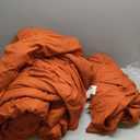 Bedsure King Size Comforter Set Burnt Orange - Bed in a Bag Bedding Set 7 Pieces, GentleSoft Pintuck Bed Set Gift for Family, Pinch Pleat Burnt Orange Comforter with Sheets, Pillowcases & Shams