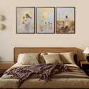 3pcs Jesus With Children Wall Art Christian Kids Room Posters Artwork Jesus Teaching Children Watercolor Painting Pictures Wall Decor for Kids Room Bedroom Church Decorations Unframed