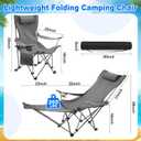 Yuntau 2 Set Reclining Beach Chairs with UPF 50+ Umbrellas, Upgraded Heavy Duty Portable Folding Lounge Camping Chair with Removable Footrest & Headrest for Outdoor Fishing Patio(Grey,Blue), 61.42 x 35.24 x 21.26 inches