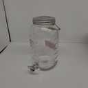 Mason Craft Craft and More 3 Gallon Round Glass Drink Dispenser with Metal Lid