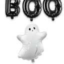 HOUSE OF PARTY Halloween Cute Boo Ghost Gravestone and Pumpkin Balloons Set (BOO and Ghost 2 PCS)