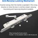 ALLYWASAI Sliding Patio Door Handle Set with Mortise Lock, Suitable for Sliding Glass Patio Door Thickness from 1.5in to 2in, 4-15/16" Screw Holes, Need to Drill, Reversible Design, Keyed, White