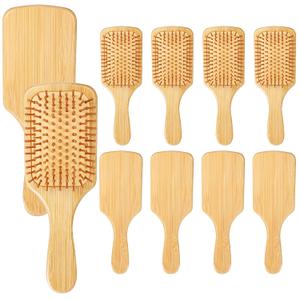 2 x 20 Pcs Bamboo Hair Brush Detangling Brush for Women Men, 9.84 × 3.4''
