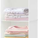 VERONLY Hanging Closet Organizer with Bamboo Shelves - Foldable Closet Storage for Baby Clothes, Towels, Scarves,Space Saving Shelves Organizer (White)