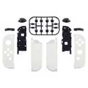 eXtremeRate DIY Replacement Shell Buttons for Switch & Switch OLED, White Custom Housing Case with Full Set Button for Joycon Handheld Controller - Controller NOT Included