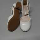 DREAM PAIRS Girls Dress Shoes Closed Toe High Heels Ankle Strap Toddler Little Big Kid Wedding Flower Party Pump (White), 13