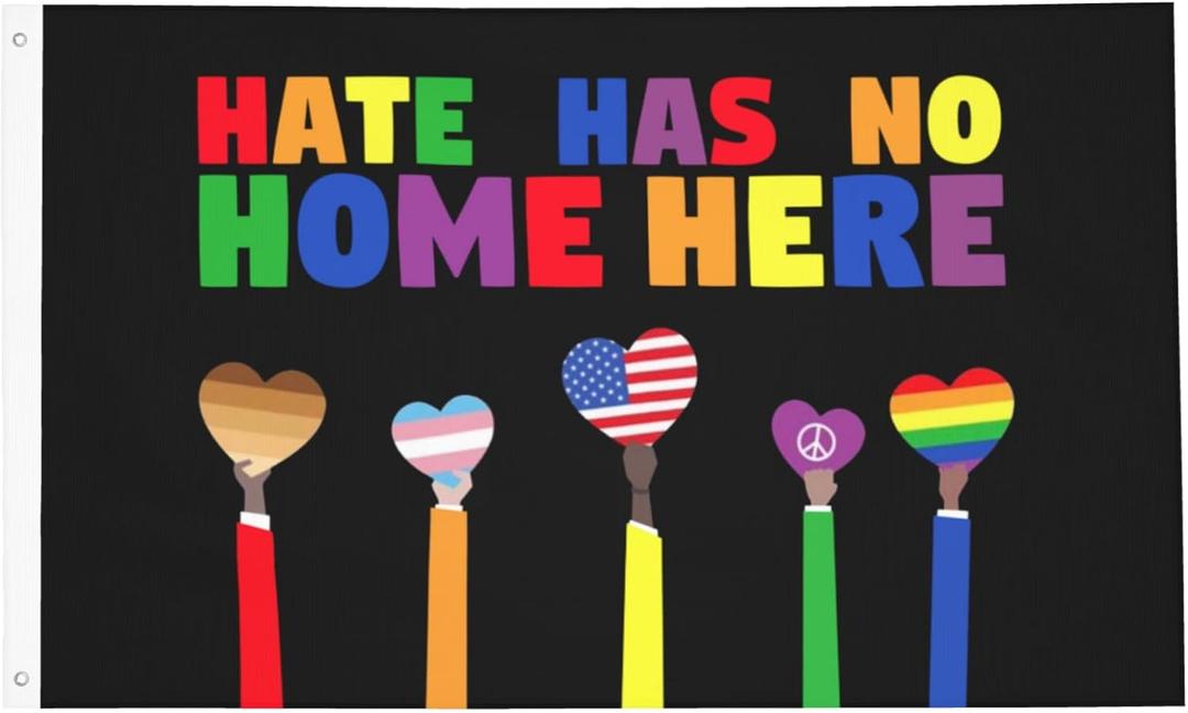 Gay Pride Flag 3x5 Foot LGBT Rainbow Flags with Brass Grommets Nylon Outdoor Waterproof Banner (Pride-7, 36x60)