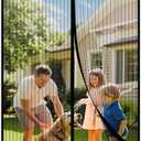 Magnetic Screen Door, Heavy Duty Door Screen Magnetic Closure Keep Bugs Out,Pet & Kid Friendly，Hands Free Door Screen Fit Door Size 60 x 80 Inches