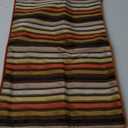 Yangest Orange Striped Throw Pillow Cover Multicolor Velvet Cushion Cover Zippered Rectangular Pillowcase for Sofa Couch Bedroom Living Room Home Decoration, 12x20 Inch