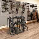 Gun Rack,Portable Rifle Rack Stand, Heavy Duty Steel Indoor Outdoor Gun Racks, Folding Gun Rack Stand for Shooting Hunting Range