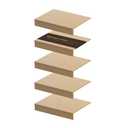 Wire Shelf Covers, 36"W x 12"D PVC Wire Rack Cover for Wire Shelving (5Pcs)