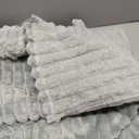 NTBAY Plush Flannel Oversized Baby Blanket, 50X60 Inches Soft and Warm Toddler Blanket with Striped Texture Nursery Bed Blanket for Stroller, Crib, Travel, Baby Gift, 50"x60", Mint