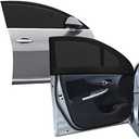 2pcs Car Front Window Sunshade, Breathable Mesh Car Window Screen Streched up to 40", for Night Camping, Privacy Shade