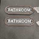 2 Pack Bathroom Signs Decorative Cast Iron Retro Metal Door Plaque Women Men Farmhouse Cute Decoration for Restroom Home Decor Wall Art Decor for Office Shop Hotel Bar Restaurant