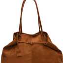 Suede Purses for Women 2025 Fall Trendy Slouchy Shoulder Bag Suede Handbags Vintage Tote Large Capacity Commuter Bag