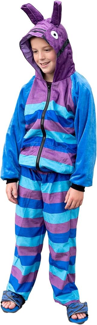 ComfyCamper Party Llama Costume Sweatshirt Hoodie (10-12 years)