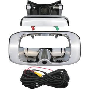 Backup Camera Tailgate Handle Rear View Camera Liftgate Latch Handle Chrome Compatible with 1999-2007 Chevrolet Chevy Silverado,GMC Sierra 1500 2500 3500 HD