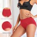 MISSWHO Cotton High Waisted Soft Womens Underwear Breathable Panties, Multipack (L)
